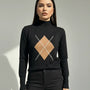 Maglia lupetto con rombo e applicazioni DORABELLA