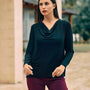 Maglia lurex con scollo jabot NERO DORABELLA XXL