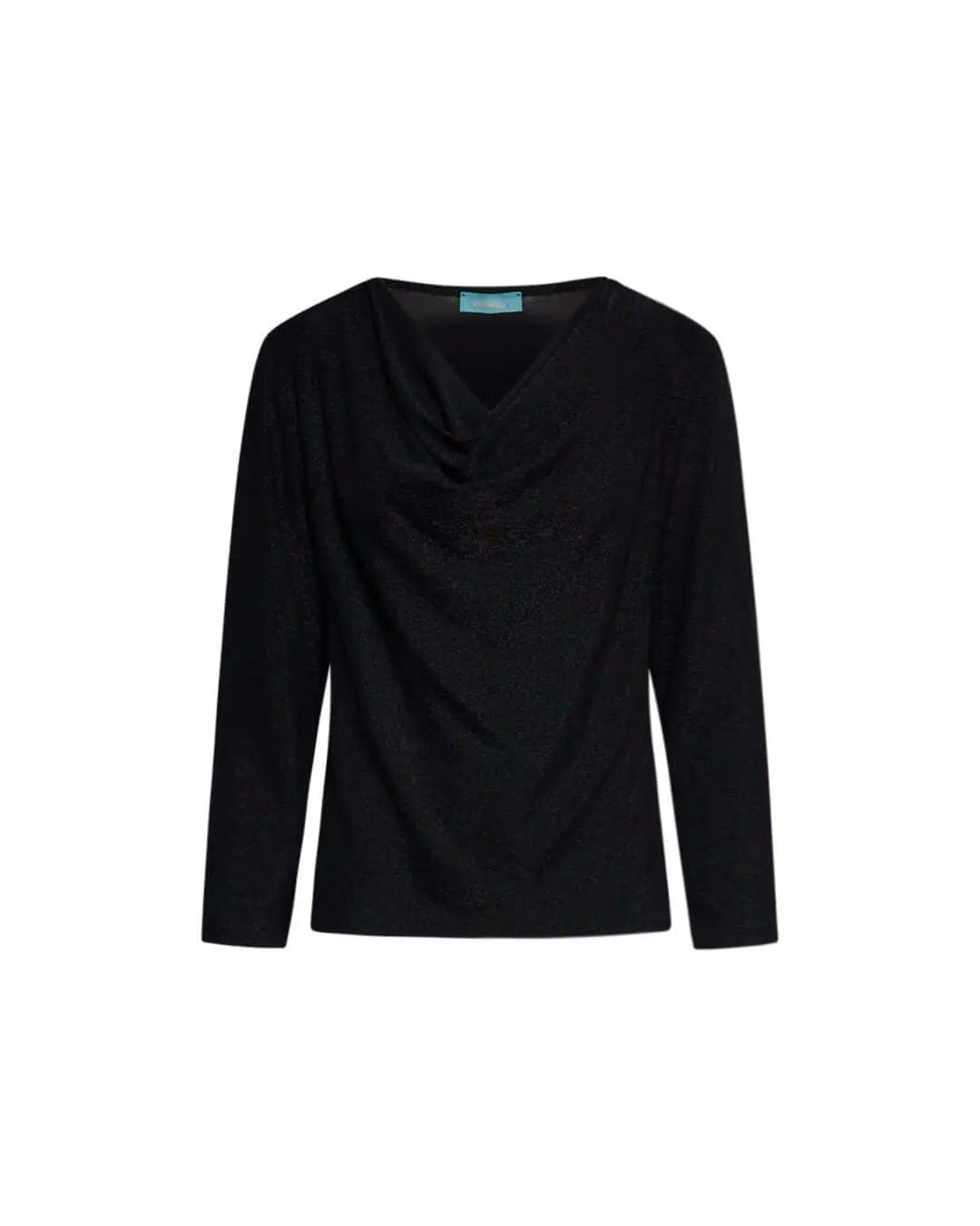 Maglia lurex con scollo jabot NERO DORABELLA