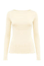 T-shirt manica lunga in lana e cashmere DORABELLA