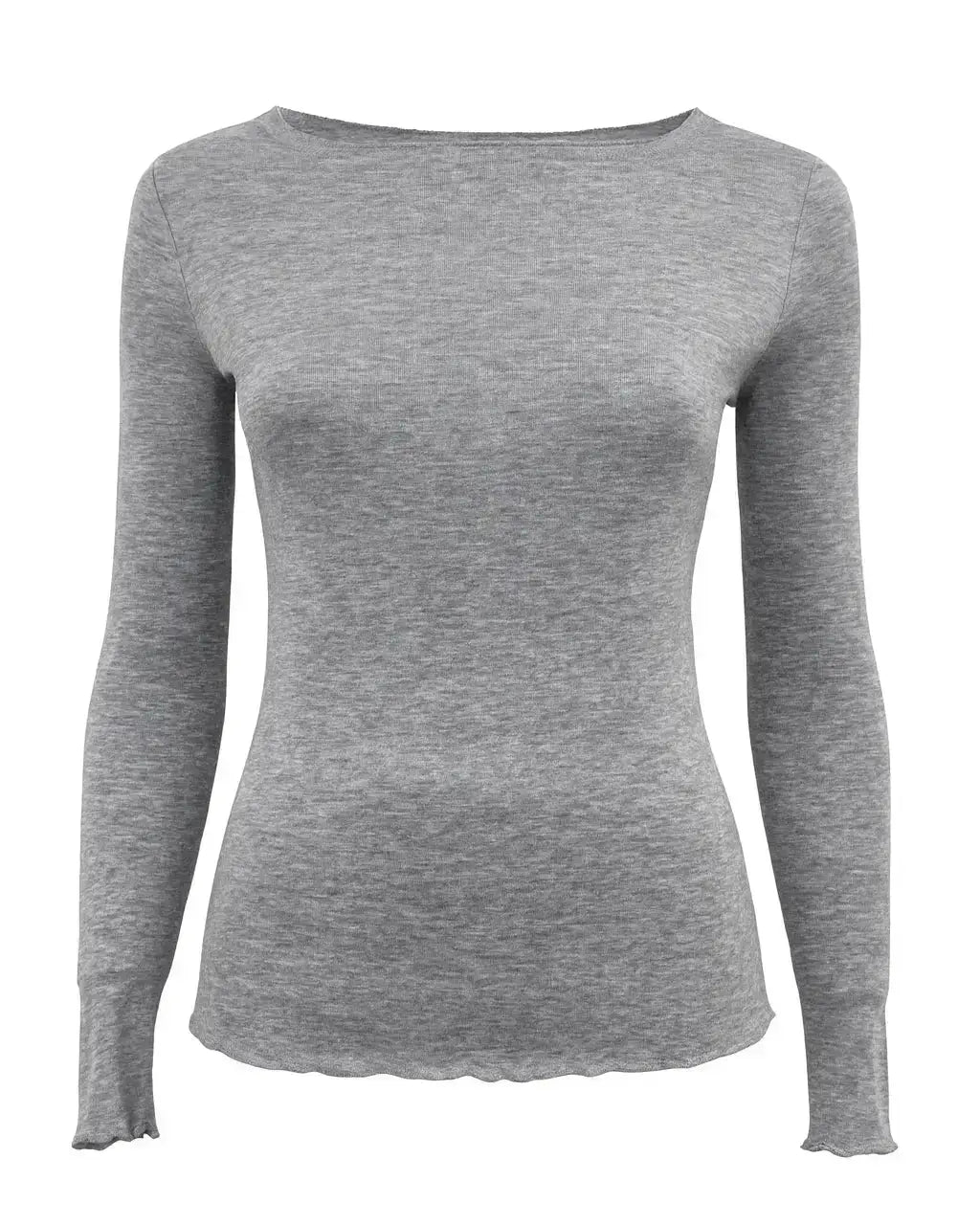 T-shirt manica lunga in lana e cashmere DORABELLA Grigio / XXL