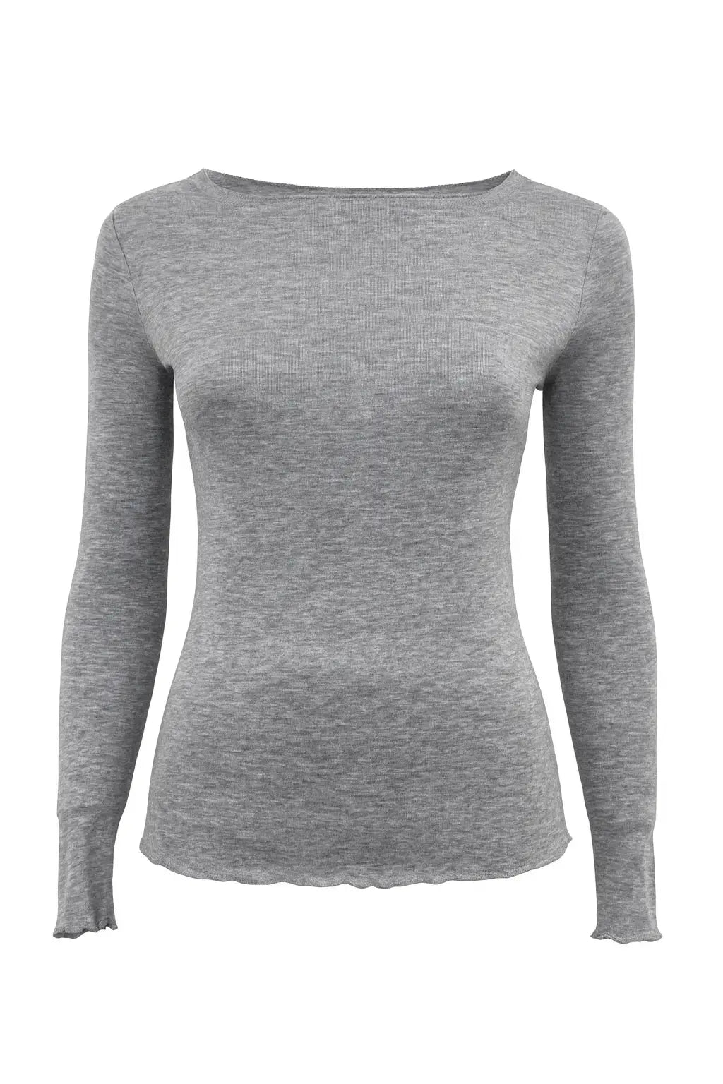 T-shirt manica lunga in lana e cashmere DORABELLA Grigio / XXL