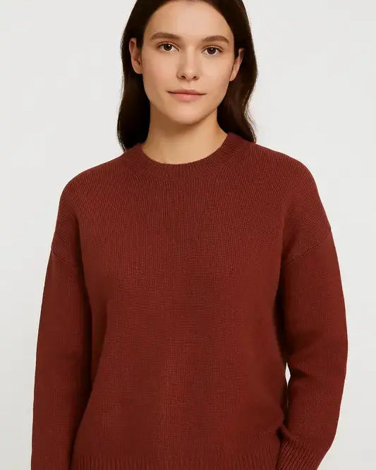 Maglia over girocollo VIOLA IRONICA