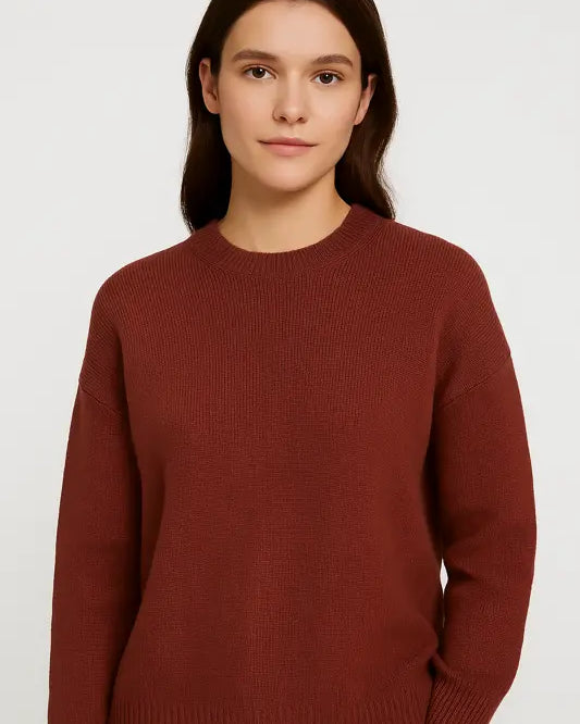 Maglia over girocollo VIOLA IRONICA