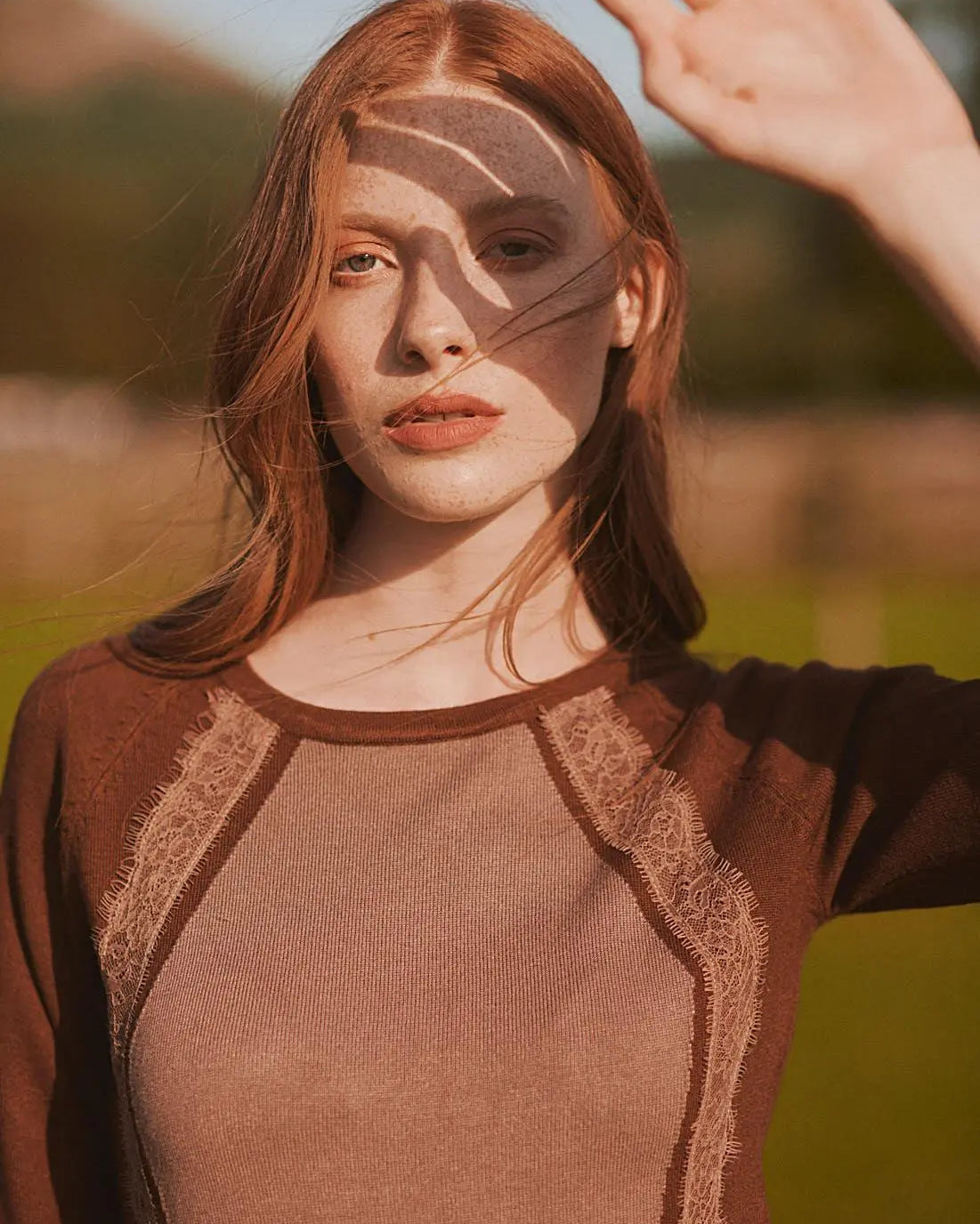 Maglia pizzo CACAO DORABELLA XL