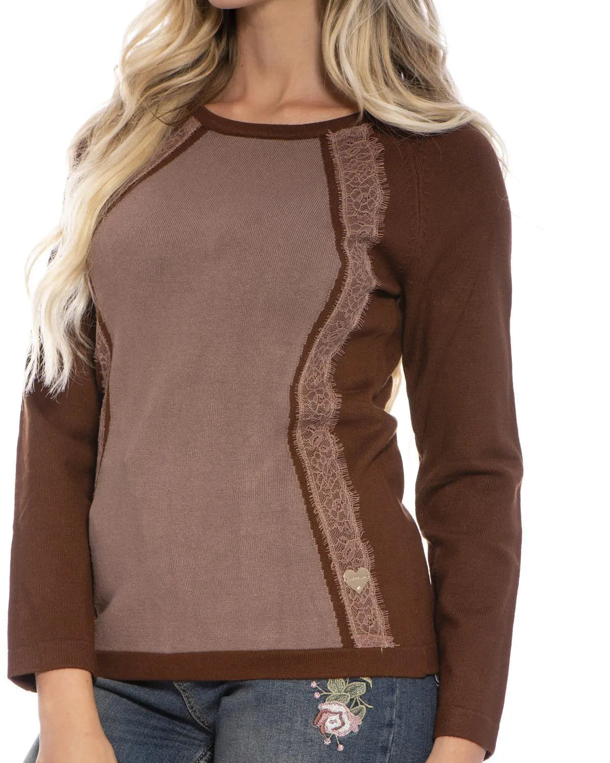 Maglia pizzo CACAO DORABELLA