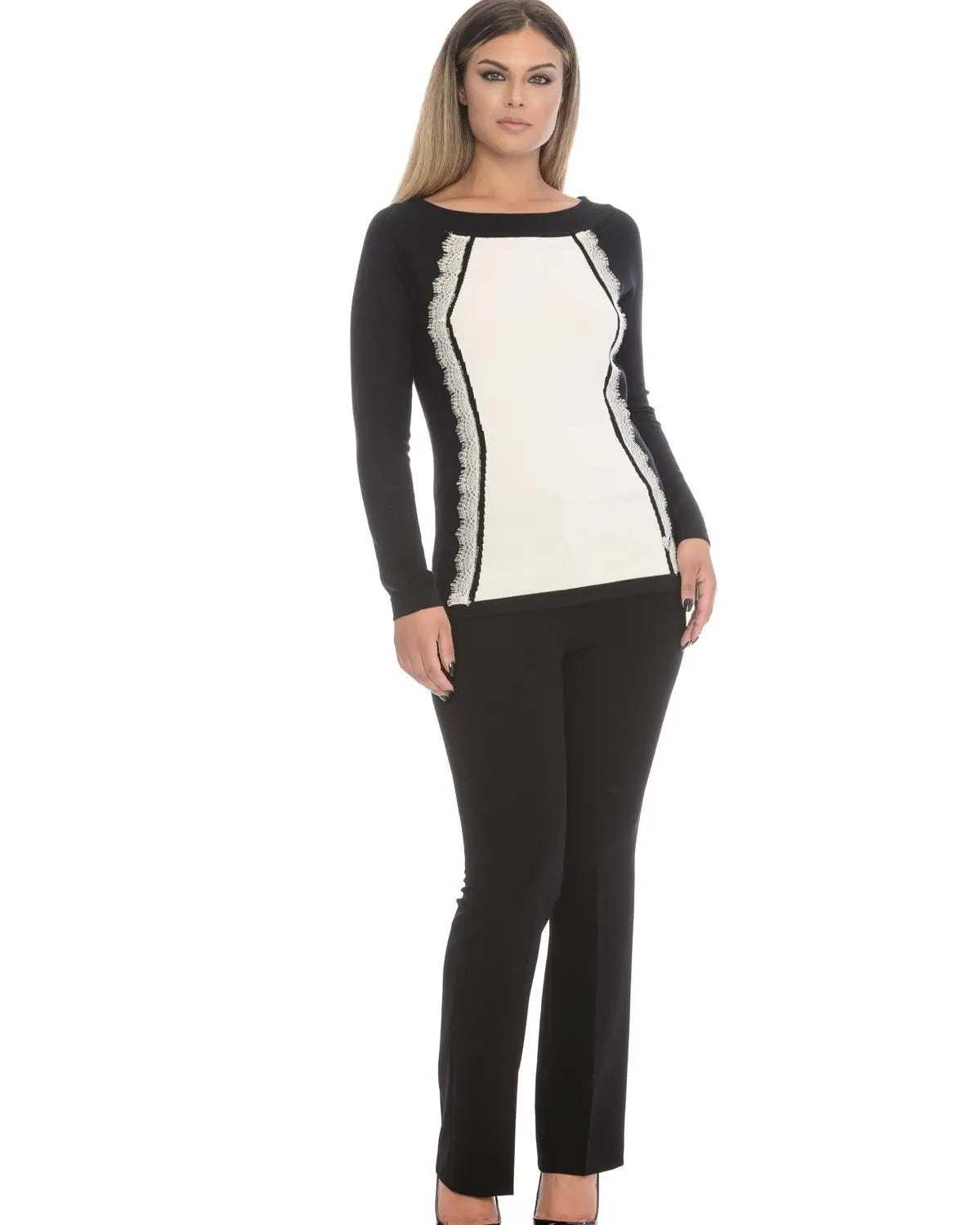 Maglia pizzo NERO DORABELLA