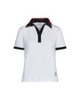 Maglia polo con colletto con ricamo floreale BIANCO-NERO DORABELLA XL