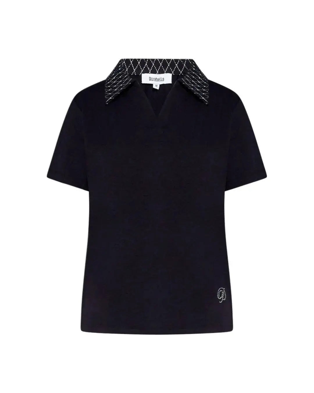 Maglia polo con dettagli strass DORABELLA PIU'