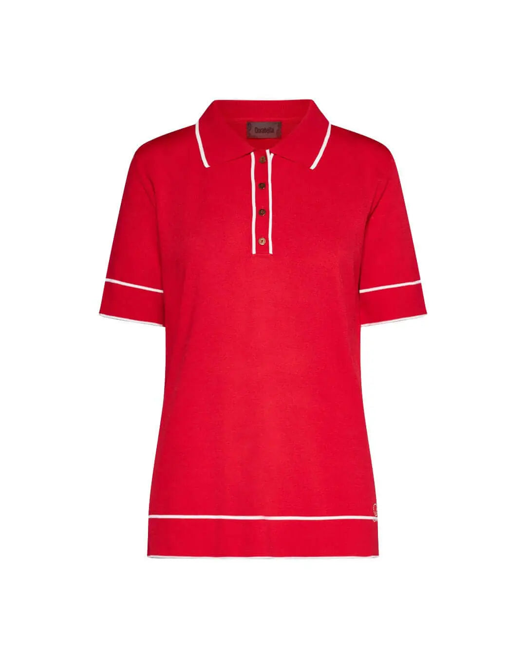 Maglia polo in viscosa ROSSO DORABELLA XL
