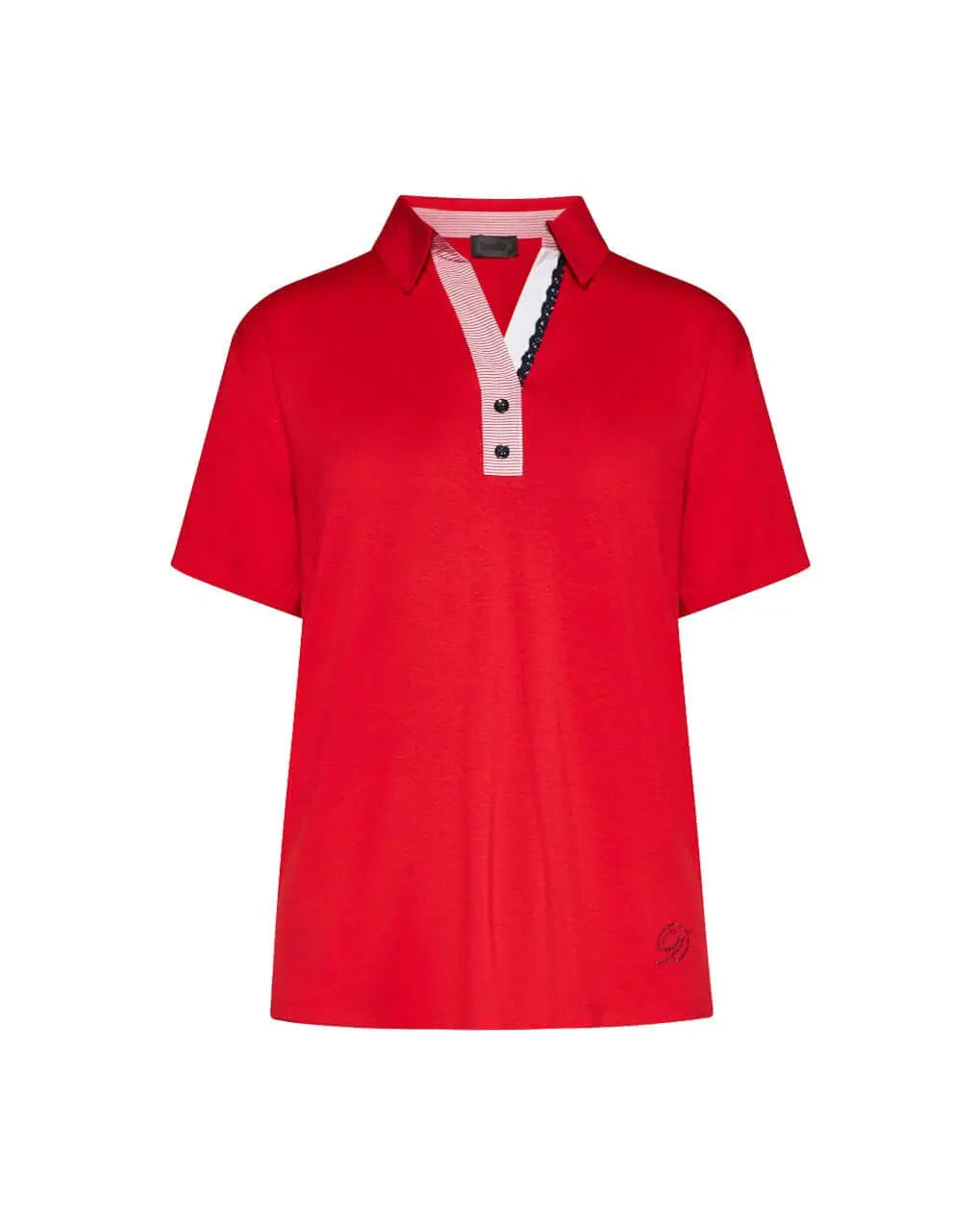 Maglia polo in viscosa ROSSO DORABELLA XL