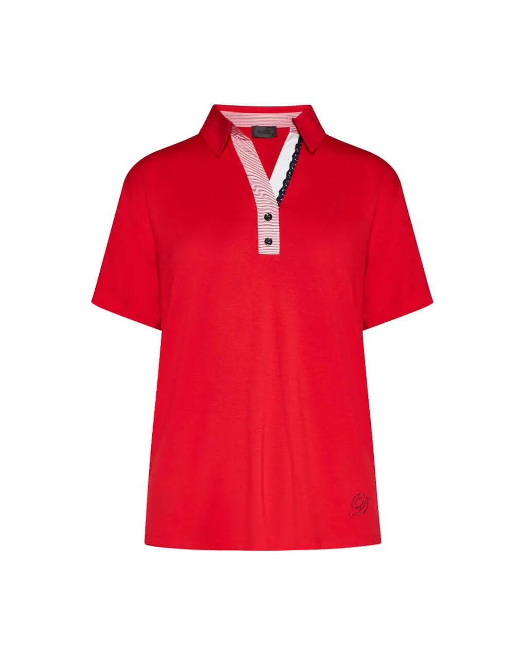 Maglia polo in viscosa ROSSO DORABELLA XL