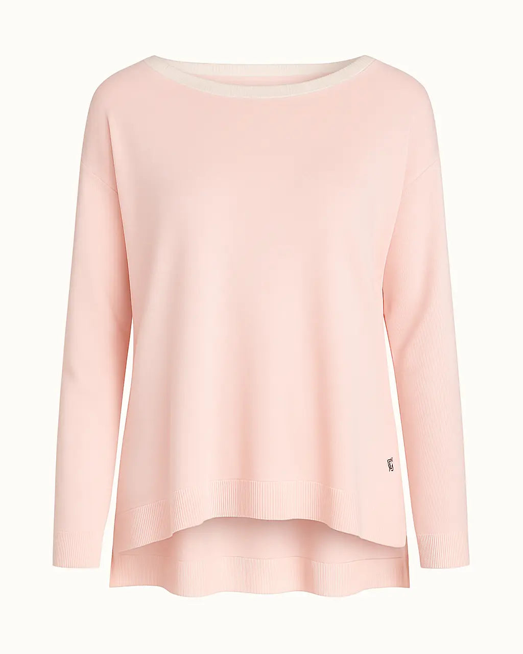 Maglia rosa curvy con scollo a barchetta DORABELLA CURVY