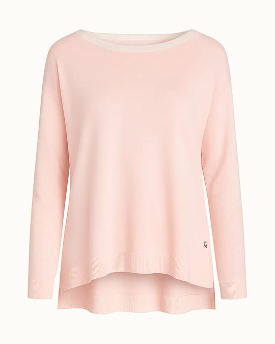 Maglia rosa curvy con scollo a barchetta DORABELLA CURVY