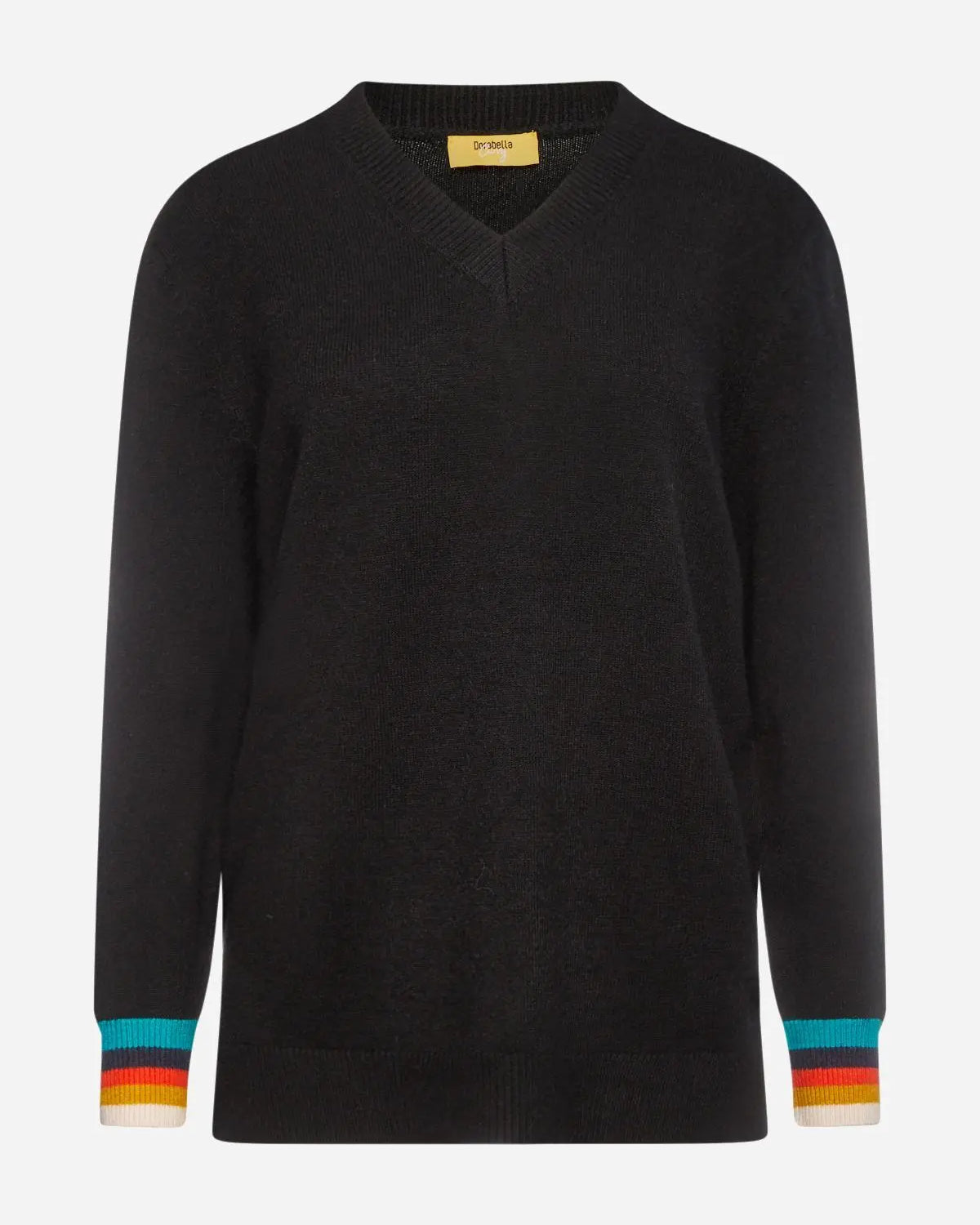 Maglia scollo a V NERO DORABELLA CURVY