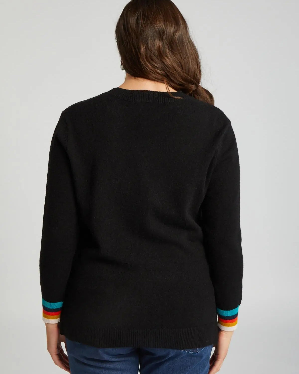 Maglia scollo a V NERO DORABELLA CURVY