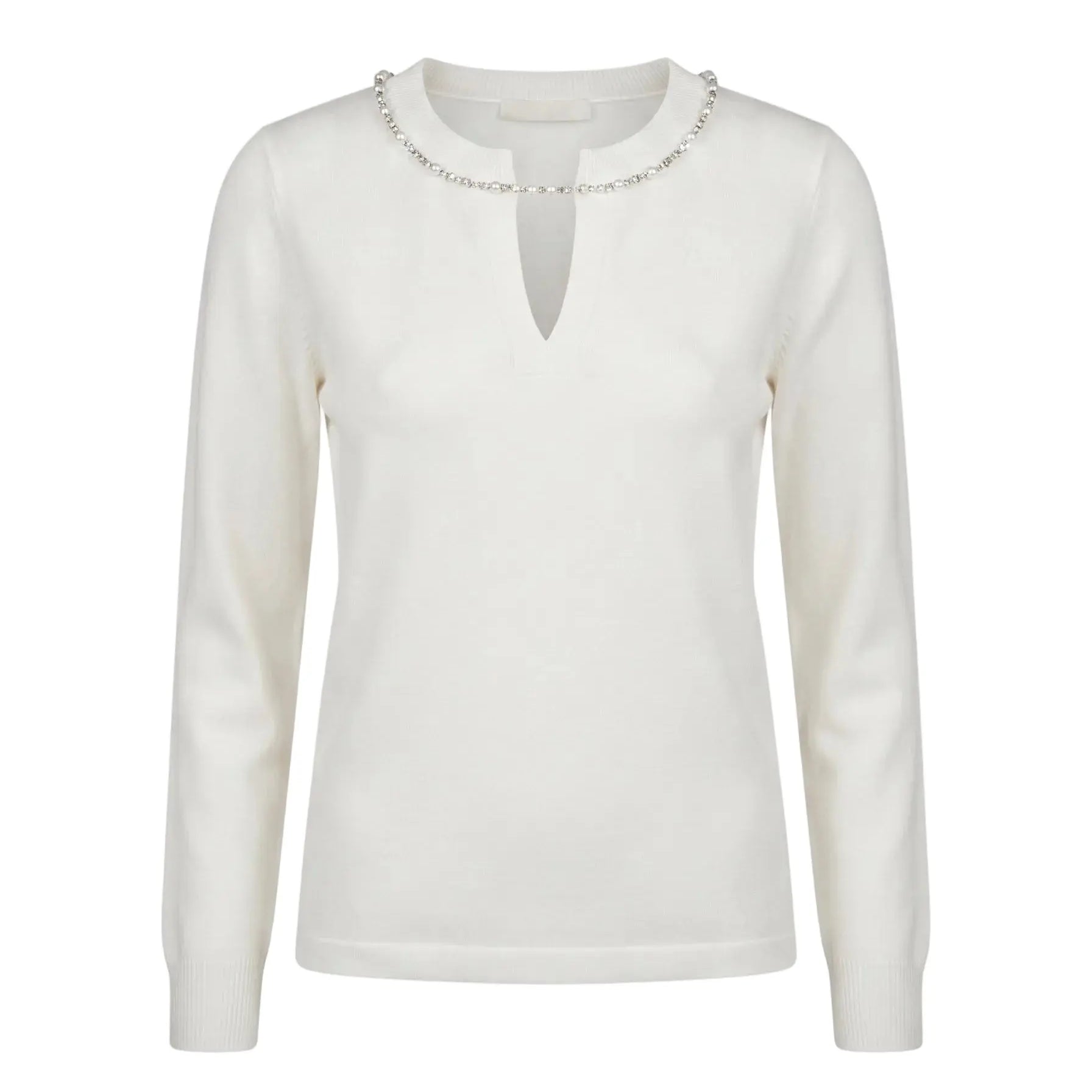 Maglia scollo a V con dettagli girocollo DORABELLA