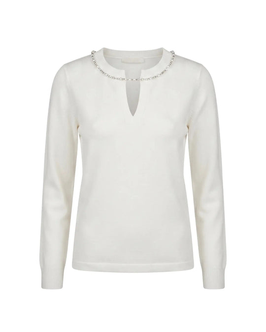 Maglia scollo a V con dettagli girocollo DORABELLA