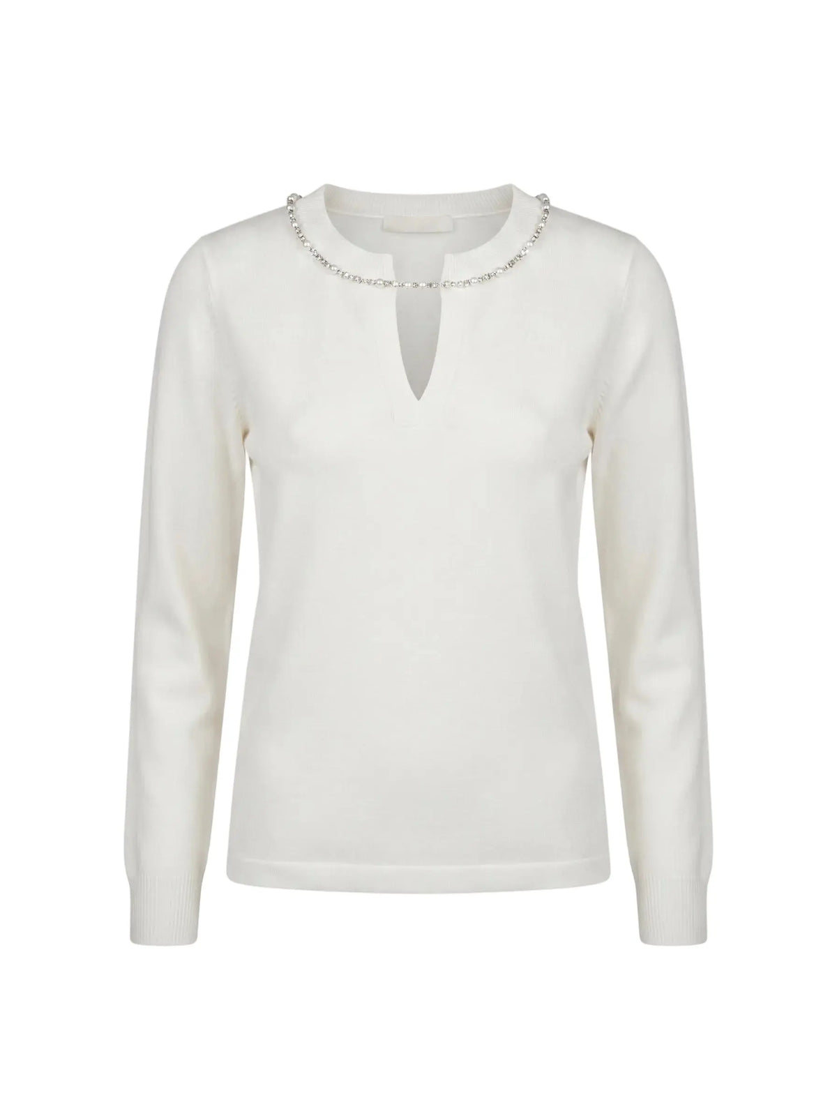 Maglia scollo a V con dettagli girocollo DORABELLA