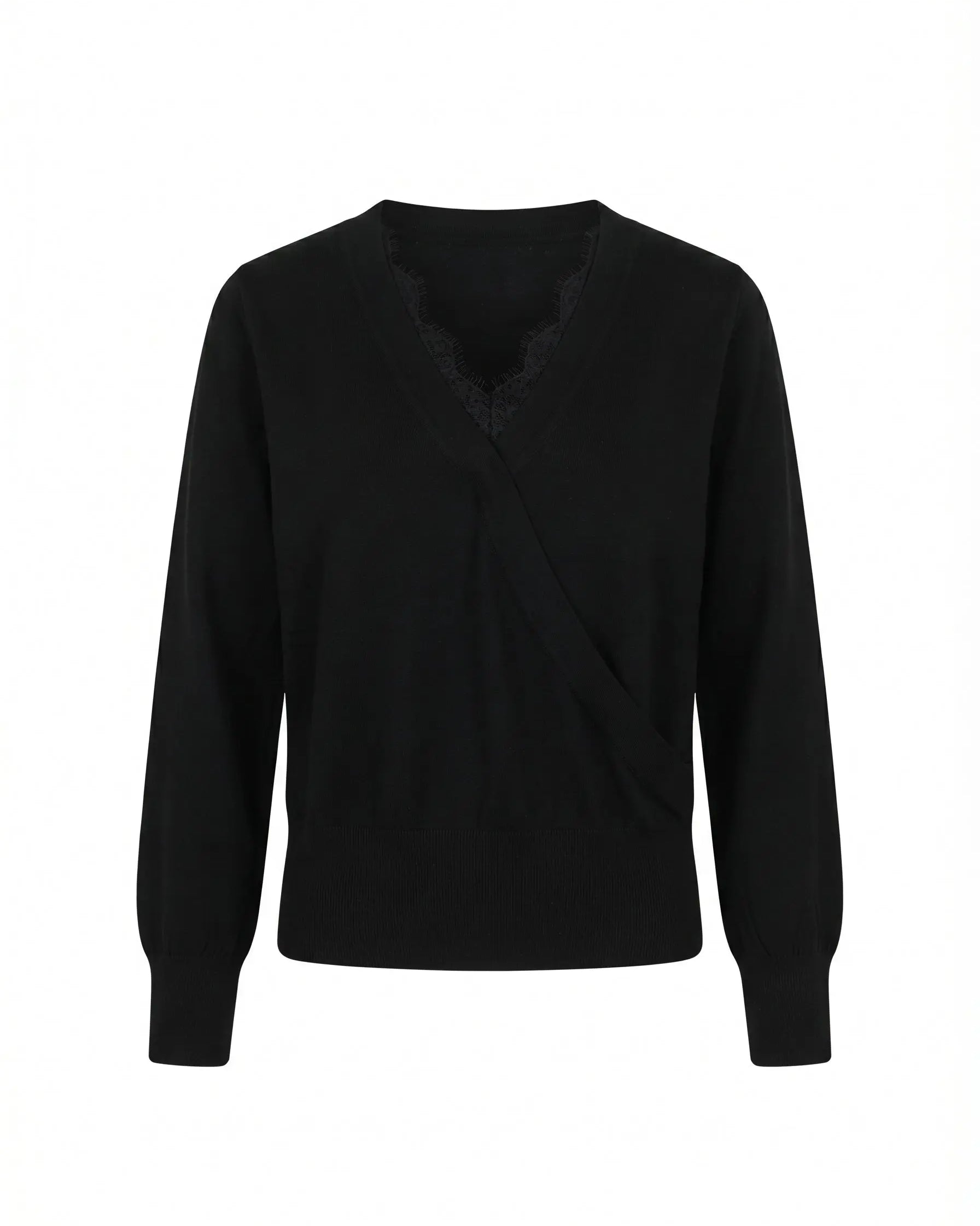 Maglia scollo a V con pizzo DORABELLA