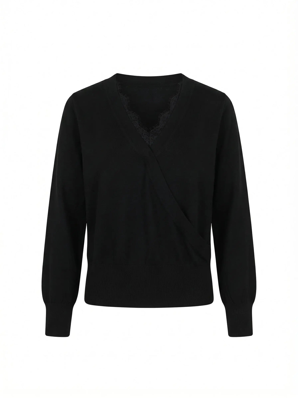 Maglia scollo a V con pizzo DORABELLA