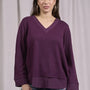 Maglia scollo a V con spacchi e inserti VINO IRONICA