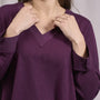 Maglia scollo a V con spacchi e inserti VINO IRONICA