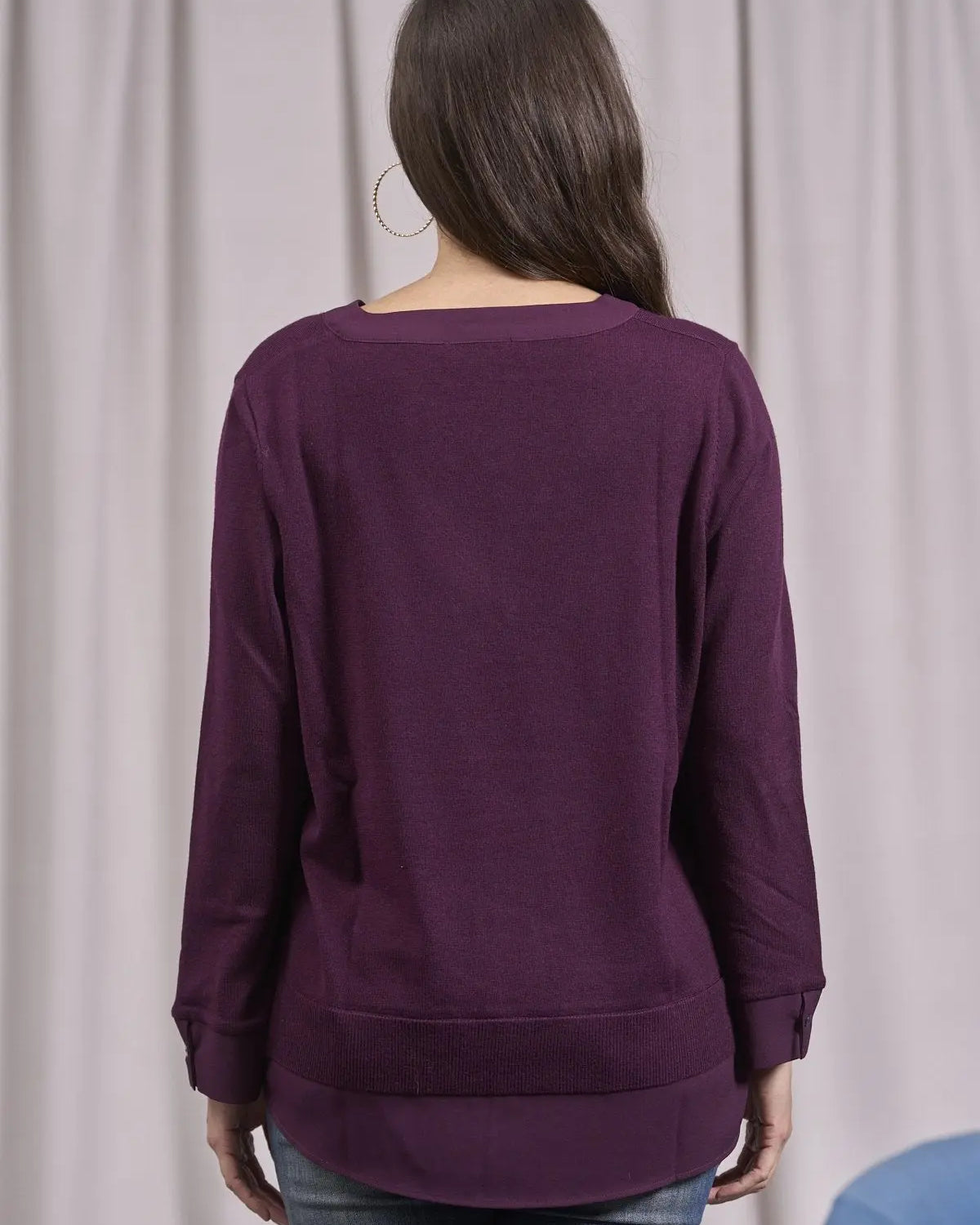 Maglia scollo a V con spacchi e inserti VINO IRONICA