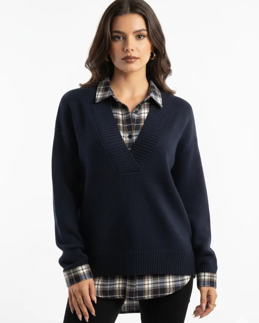 Maglia scollo a V profondo UNICA by Ironica