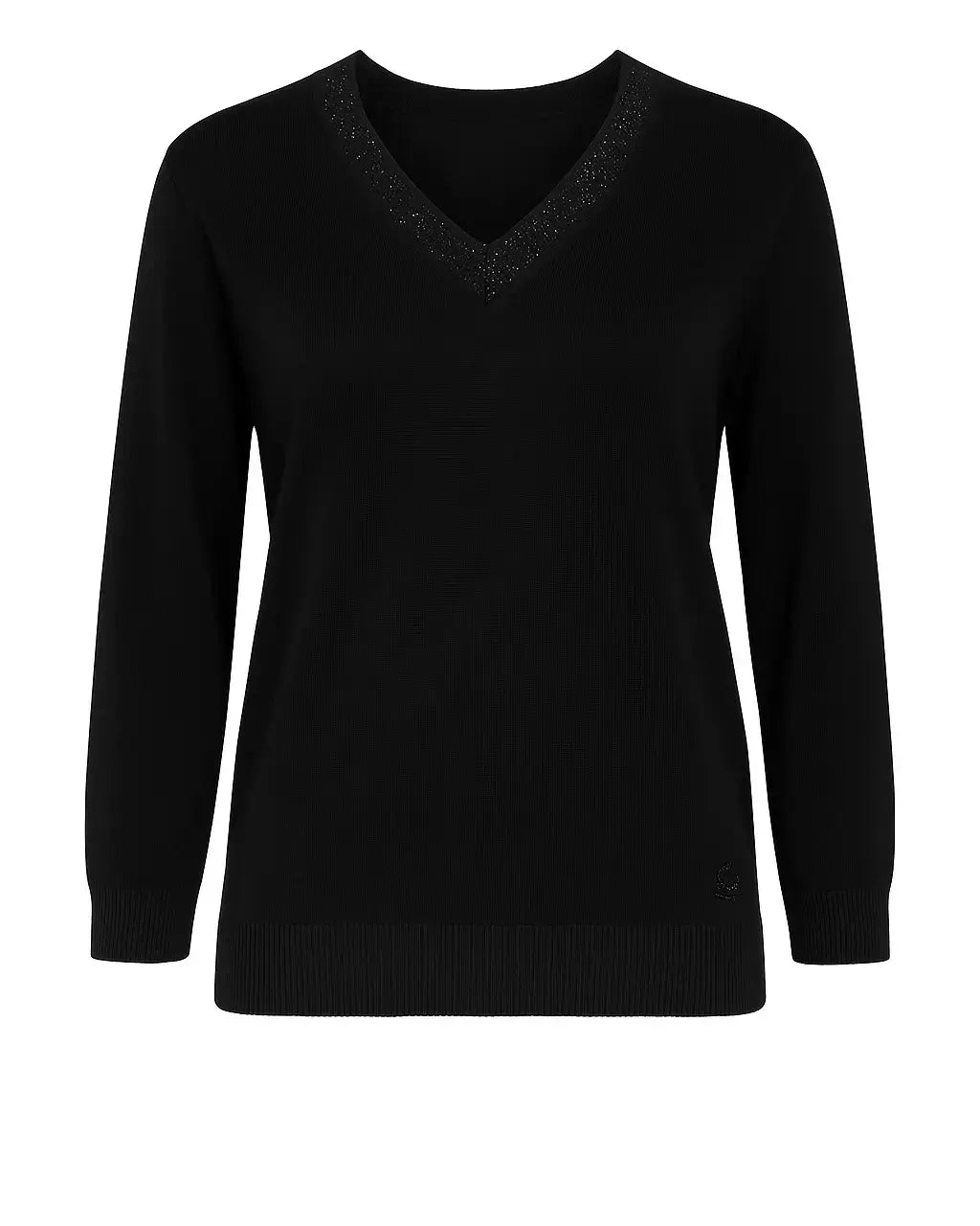 Maglia scollo a "V" con applicazioni DORABELLA PIU'