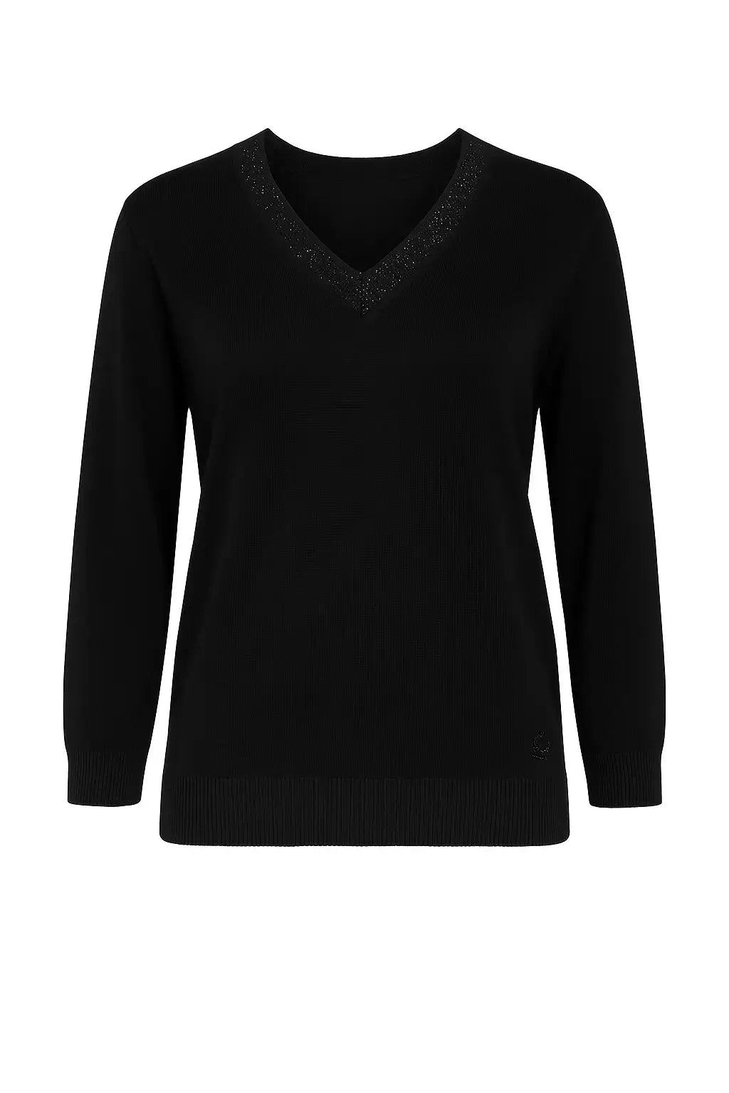 Maglia scollo a "V" con applicazioni DORABELLA PIU'