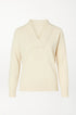Maglia scollo a "V" con costina DORABELLA