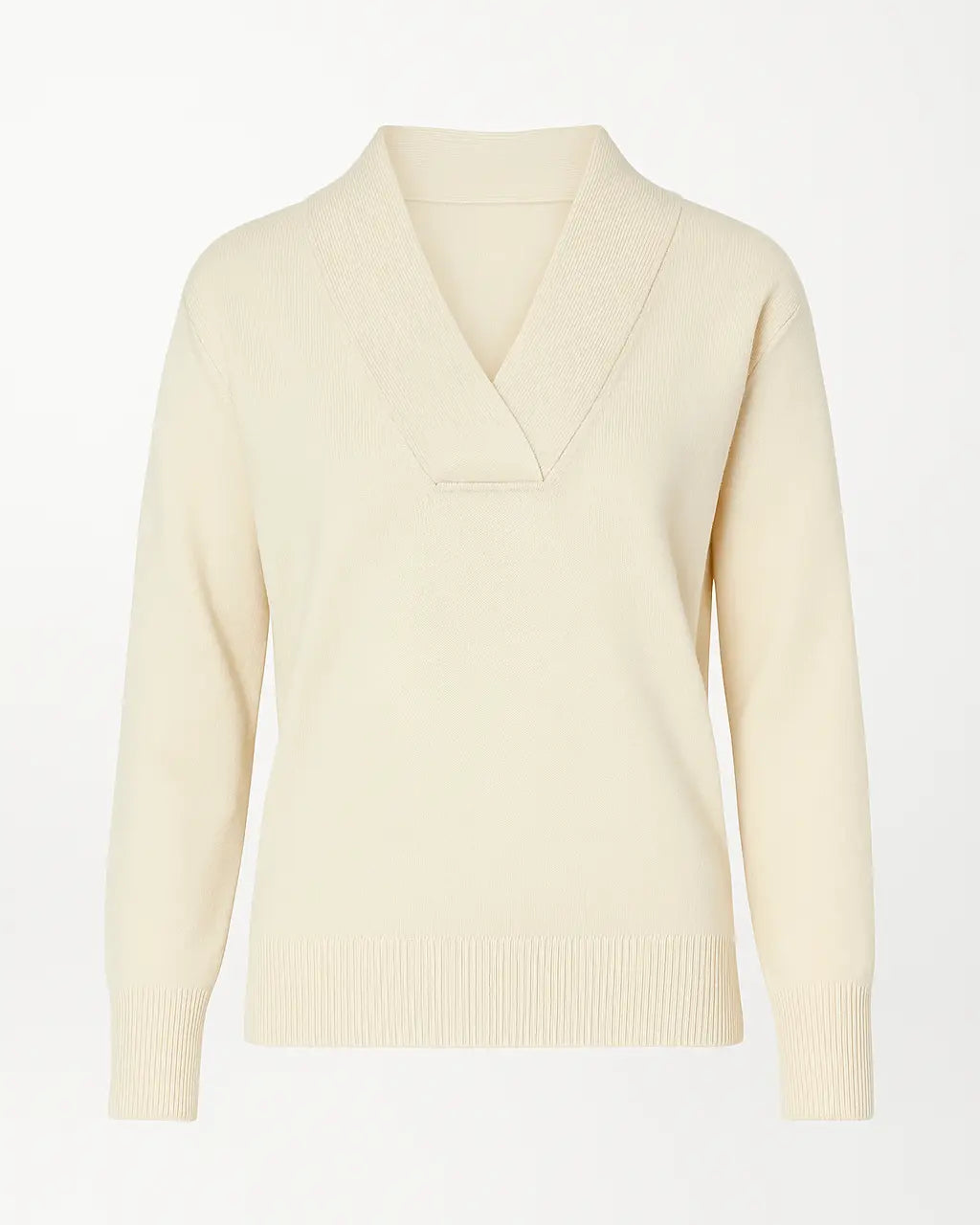 Maglia scollo a "V" con costina DORABELLA