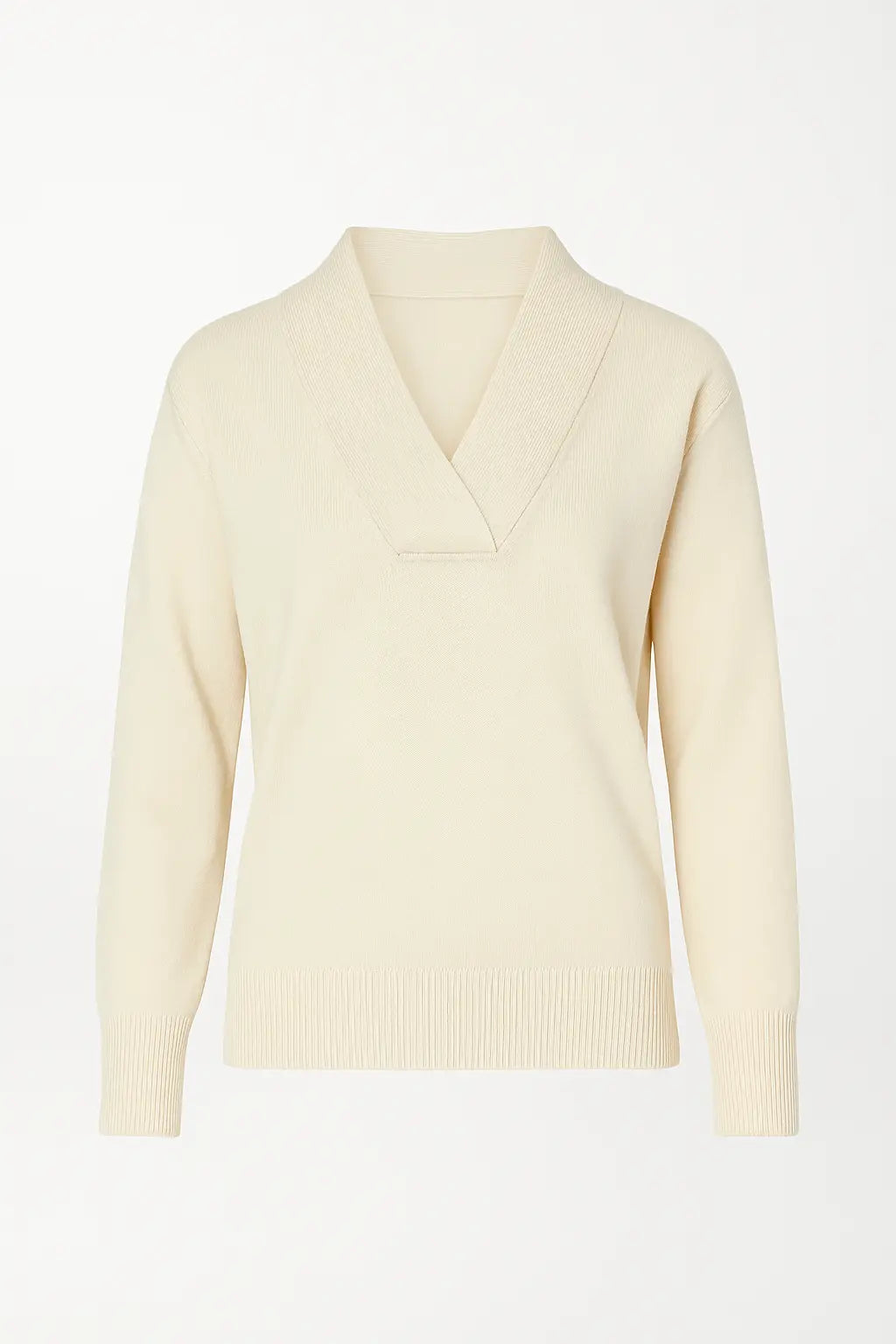 Maglia scollo a "V" con costina DORABELLA