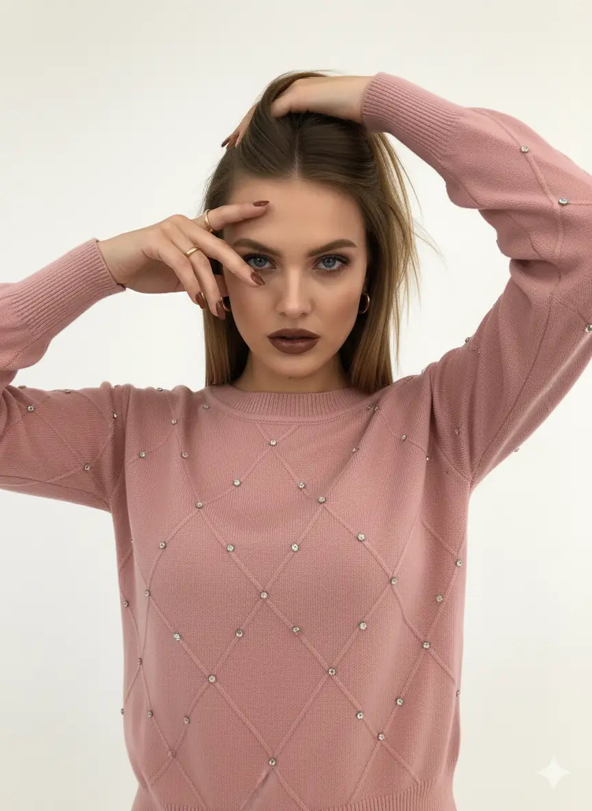 Maglia scollo a barca con applicazioni DORABELLA