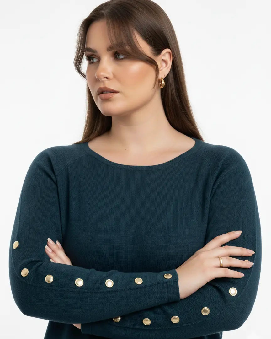 Maglia scollo a barca con bottoni decorativi DORABELLA PIU'