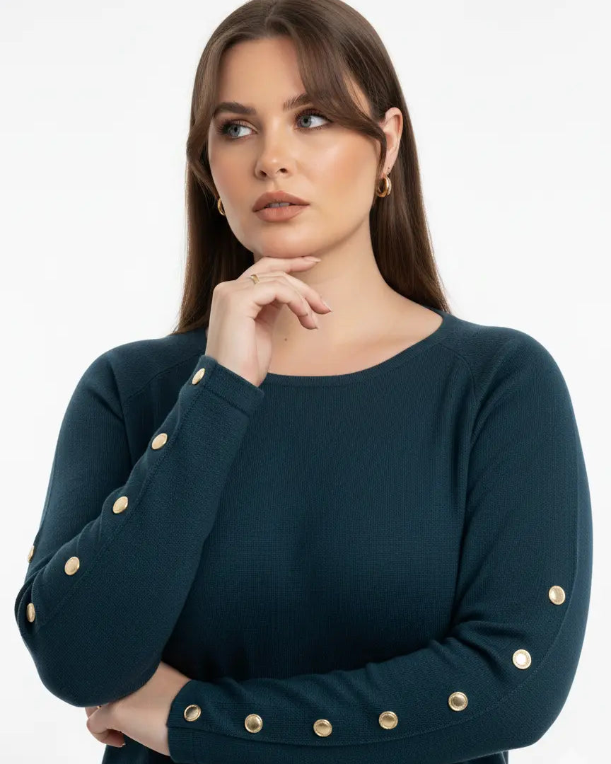 Maglia scollo a barca con bottoni decorativi DORABELLA PIU'