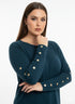 Maglia scollo a barca con bottoni decorativi DORABELLA PIU'