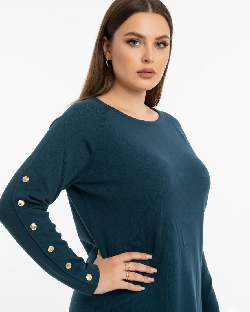 Maglia scollo a barca con bottoni decorativi DORABELLA PIU'