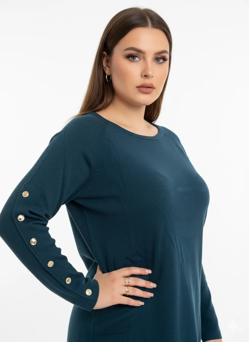 Maglia scollo a barca con bottoni decorativi DORABELLA PIU'