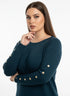Maglia scollo a barca con bottoni decorativi DORABELLA PIU'