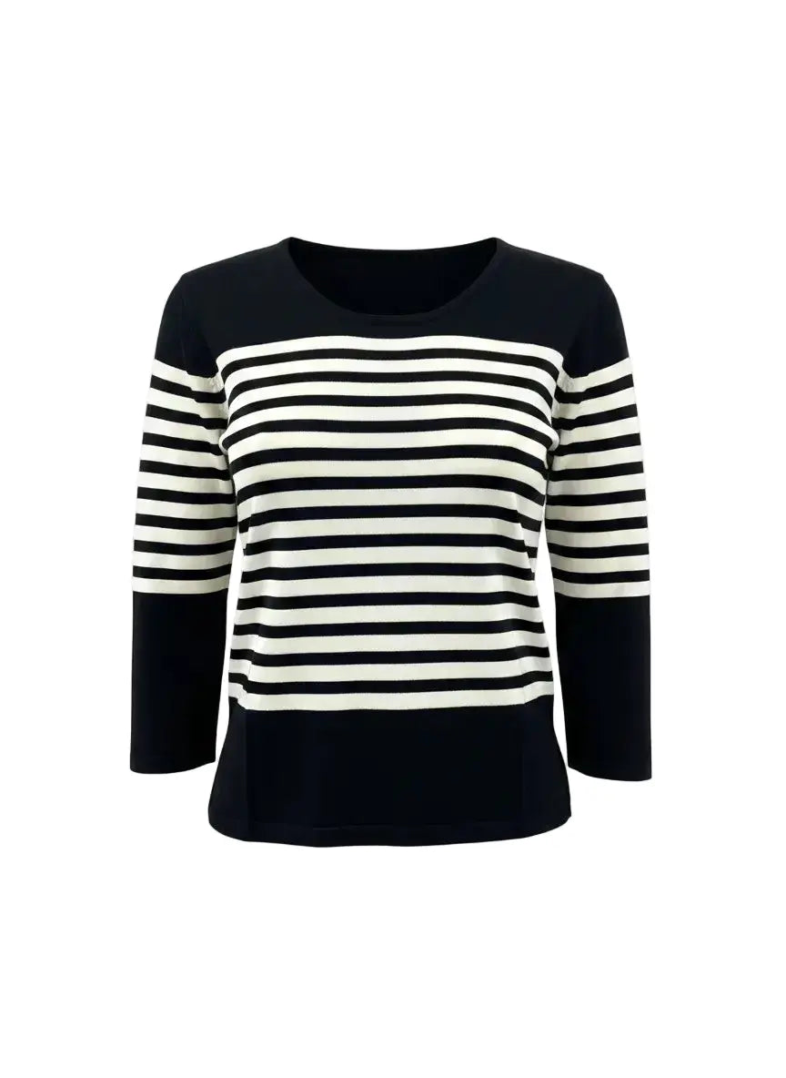 Maglia scollo madonna a righe DORABELLA PIU'