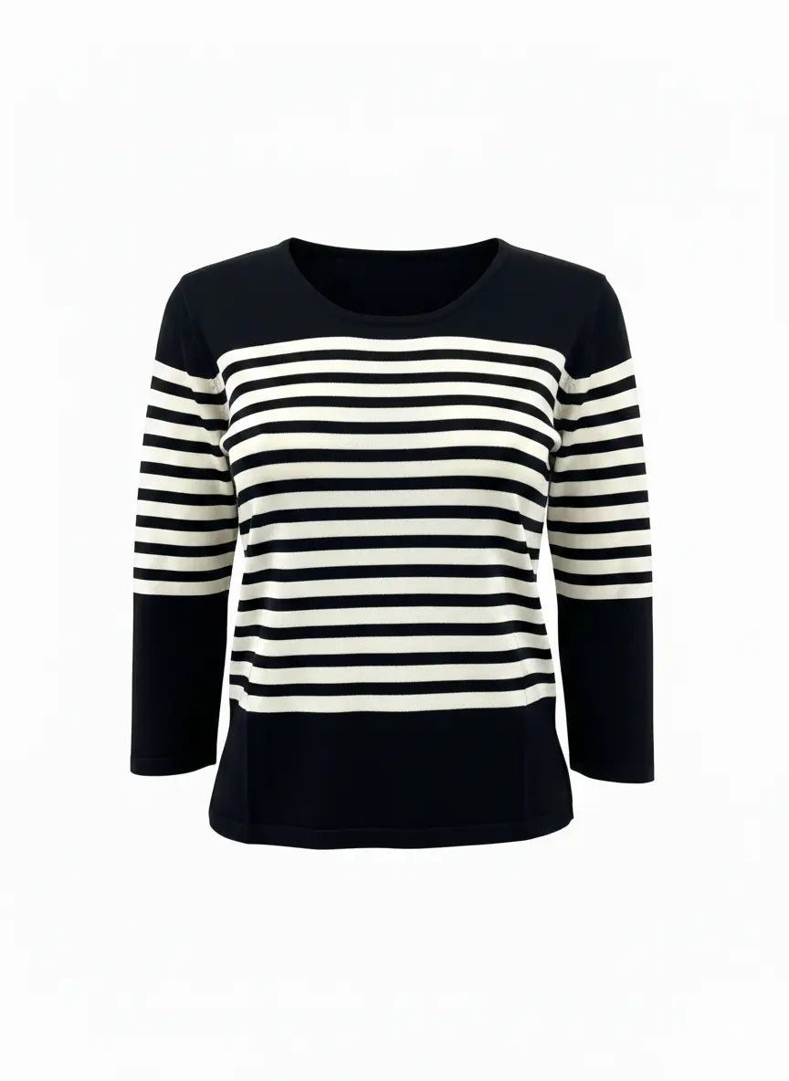 Maglia scollo madonna a righe DORABELLA PIU'