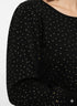 Maglia scollo madonna con applicazioni strass DORABELLA
