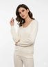 Maglia scollo madonna con applicazioni strass DORABELLA