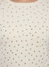 Maglia scollo madonna con applicazioni strass DORABELLA