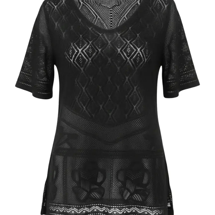 Maglia traforata con scollo a V DORABELLA