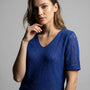 Maglia traforata con scollo a V DORABELLA