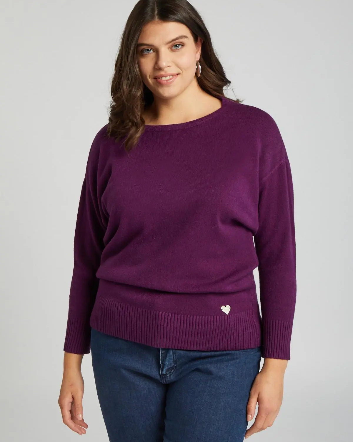 Maglioncino basic VIOLA DORABELLA CURVY XL