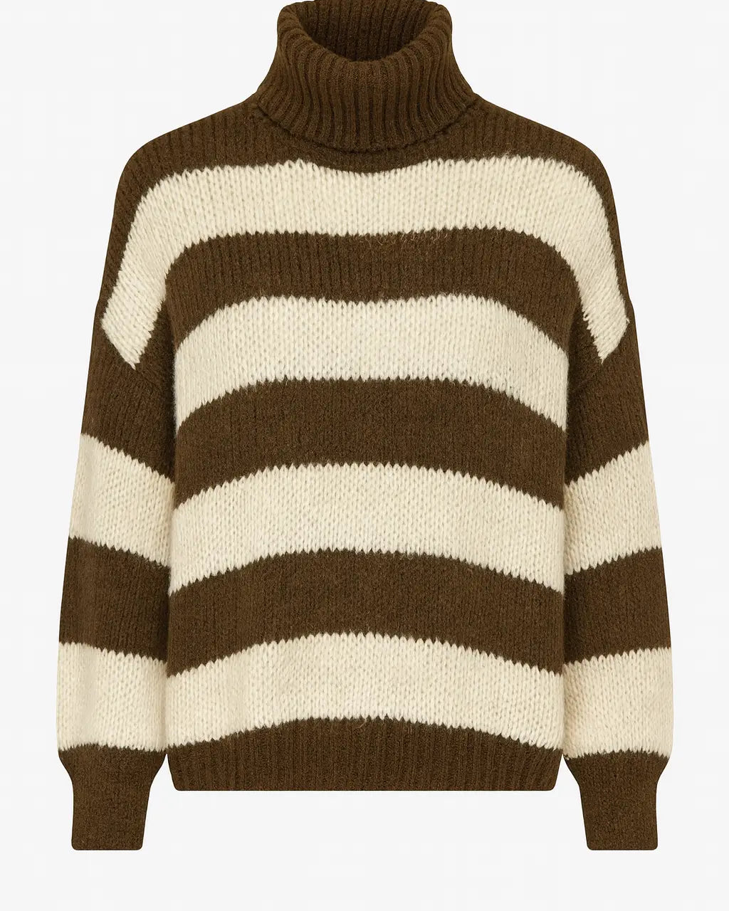 Maglione a Righe con Collo Alto Morbido IRONICA